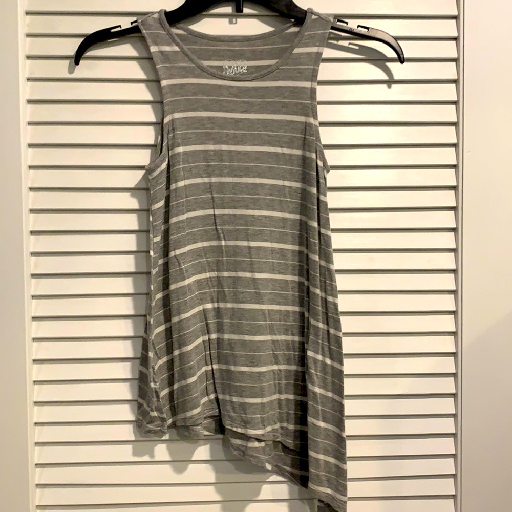 Gray and white tank top from Justice